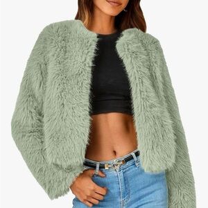 Elegant Sage Teddy Jacket